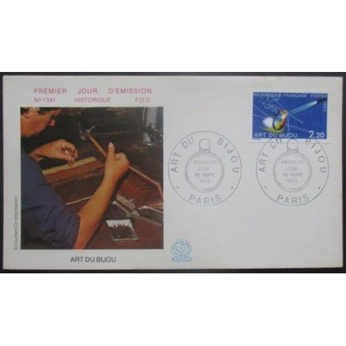France Fdc Art Du Bijou 10-09-83 Paris