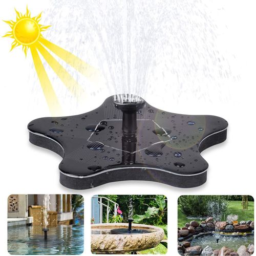 Fontaine Solaire - Fontaine Solaire - Pompe à Eau de Jardin Extérieur - Pompe à Eau de Jardin 1.4W - Décoration Monocristalline - Aquarium, Bain d'Oiseaux - Petit Bassin