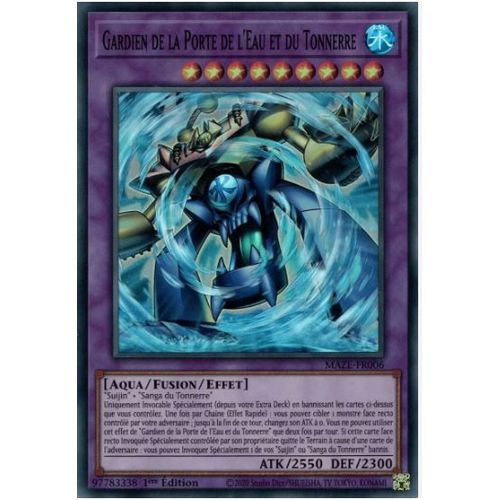 Yu Gi Oh Maze Fr006 Gardien De La Porte De L'Eau Et Du Tonnerre Super Rare