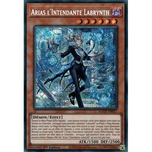 Yu Gi Oh ! Arias L'Intendante Labrynth Agov-Fr017 Secret Rare En Français