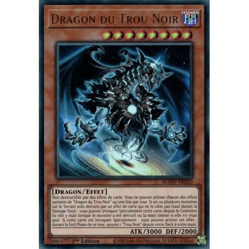 Yu Gi Oh ! Dragon Du Trou Noir Agov-Fr020 Ultra Rare En Français