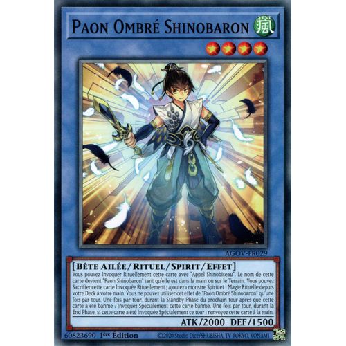 Yu Gi Oh ! Paon Ombré Shinobaron Agov-Fr029 Commune En Français