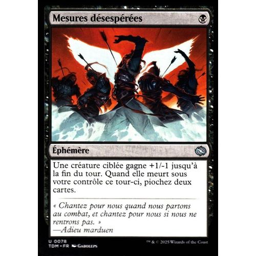 Mesures Désespérées - Magic - Tarkir La Tempête Des Dragons - U - 78