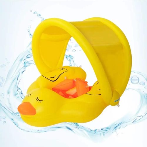 Bouée Gonflable Pour Bébé, Bouée De Natation Pour Enfants Avec Pare-Soleil Réglable, Siège De Sécurité Pour Enfants De 3 Mois À 6 Ans