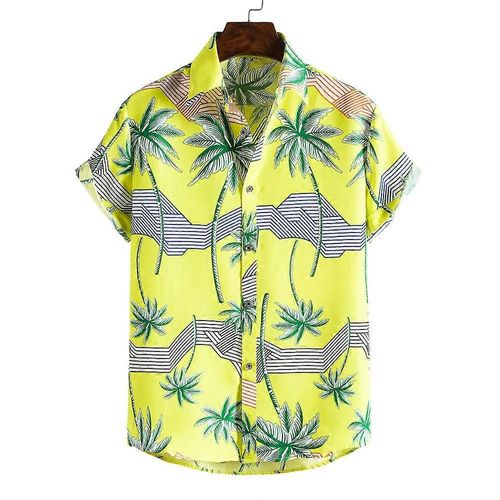 Chemises Vintage À Boutons À Manches Courtes Pour Hommes Chemise De Plage Imprimée Décontractée D'Été Regular Fit Top Ii