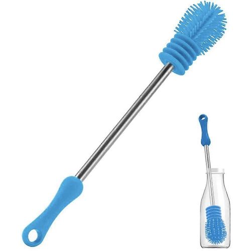 Brosse De Nettoyage De Bouteille En Silicone Avec Manche Long, Nettoyant Pour Bouteille D¿Eau De 27,5 * 4 Cm Pour Biberons, Bouteille De Sport, Vase, Verrerie, Parfait Pour Les Petits D