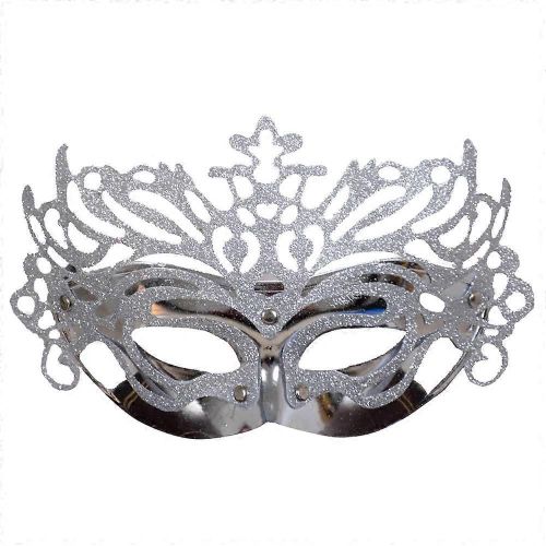 Femmes Mode Sexy Halloween Mascarade Yeux Masques Fête Reine Moitié Supérieure Du Visage (Argent)