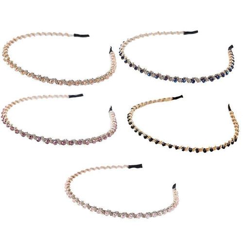 Crystal Headbands - Rhinestone Hair Hoops For Women And Girls, Thin Hair Bands With Vintage Charm