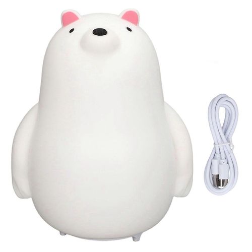 Ours Lampe De Nuit Sept Couleur Usb Chargement Led Veilleuse Silicone Pour Cadeaux Chambre Bébé Chambre Couloir