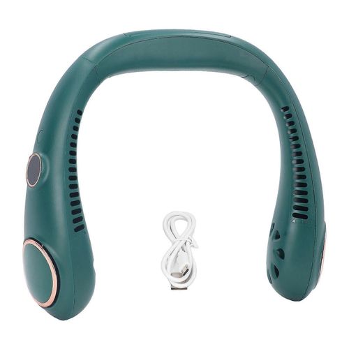 Ventilateur de cou suspendu portable Affichage numérique LED USB fort et silencieux Mains libres Sports Fans sans lame pour les sports de voyage