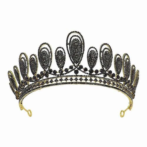 Crowns For Women Rhinestone Water Droplets Tiara Halloween Headband Princess Birthday Pageant Headpiece Costume, Hair Accessories