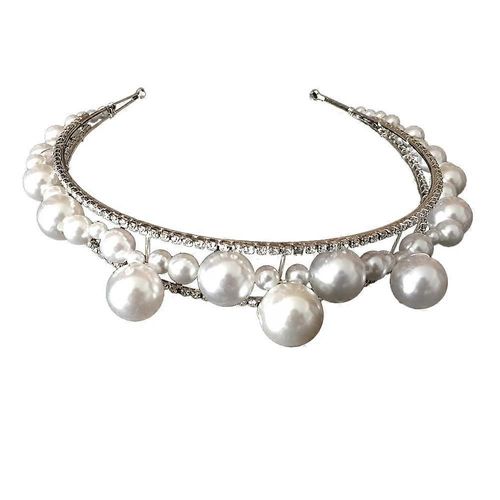 Pearl Headbands For Women - White Faux Pearl Hairbands Bridal Hair Hoop Wedding Hair Accessories