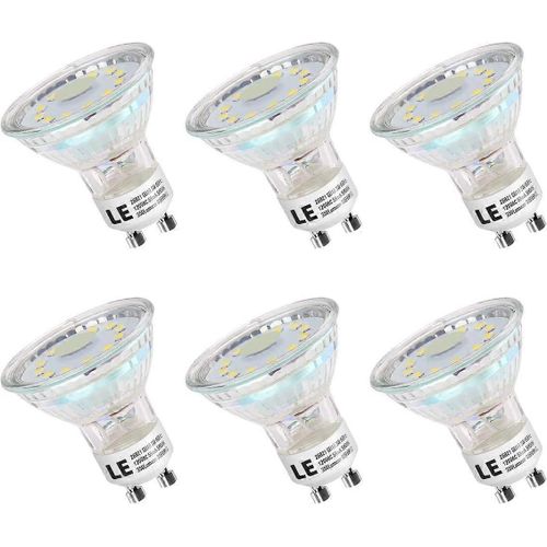 Ampoules Led, 3w 5000k Ampoule Led Gu10 Blanche Lumière Du Jour Ampoules Halogènes 50w Équivalentes, Non Dimmable 350lm Par16 Ampoule De Projecteur, 6 Paquets