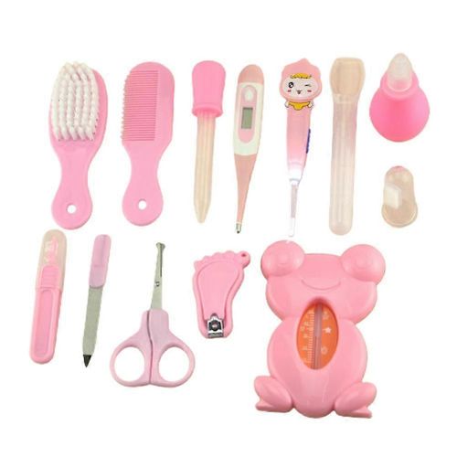 13pcs Kit De Soins De Bébé Maison Et Voyage Kit De Toilettage De Bébé Aspirateur Nasale Médicament Feeder Kit De Soins De Bébé