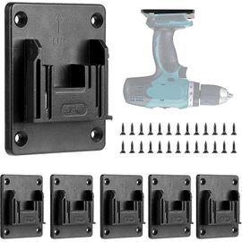 6Pice Support Machine/Porte-Outils pour Makita 18V & pour Bosch 18V,Support de Machine pour Outils de perage,Outil De Montage Mural pour Makita/Bosch,