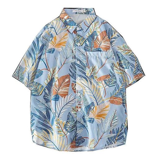 Chemise Décontractée Pour Hommes Chemises De Plage Tropicales, Chemise De Plage Imprimée Été Régulier Top