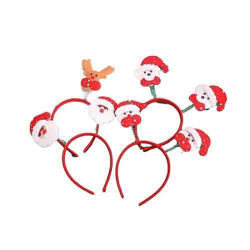 4 Packs Christmas Headbands, Christmas Glowing Cartoon Headbands Gifts For Kids