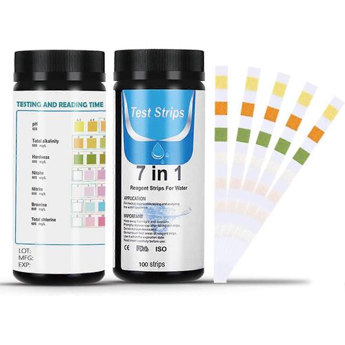 PH Teststreifen Pool 7 en 1 Teststreifen Whirlpool Aquarium Schwimmbad Bandelettes de test,Spa Teststreifen fr pH Wert, Gesamtalkalitt, Hrte, Nitrat, Nitrit, B