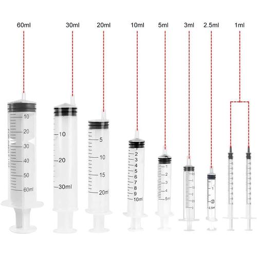 Grande seringue de 60 ml, seringue en plastique réutilisable pour les  expériences scientifiques 