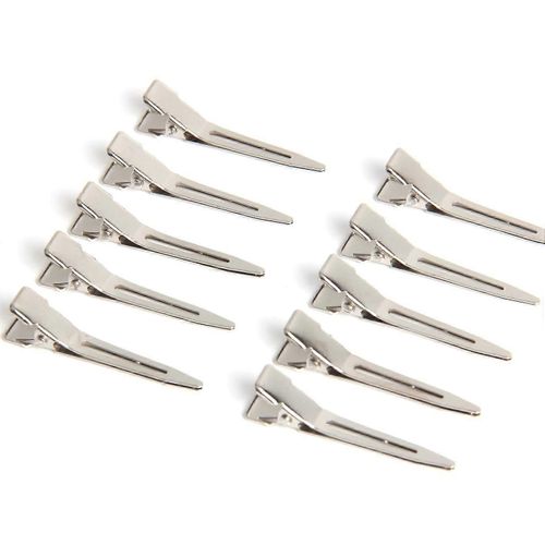 Prong Pin Curl Duckbill Clips - Silver Setting Section Hair Clips For Hair Extensions