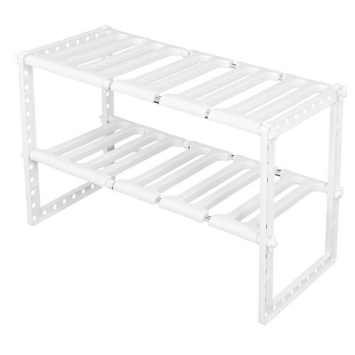 2 niveaux évier rack armoire organisateur rangement étagère télescopique cuisine salle de bain