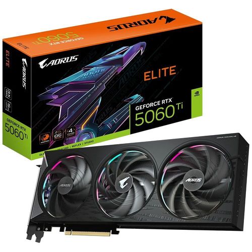 Gigabyte GV-N506TAORUS E-16GD AORUS Elite 16G, GeForce RTX 5060 Ti, 16GB GDDR7, PCI-Express