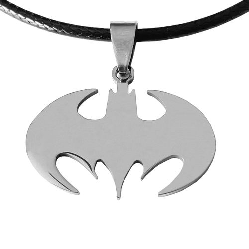 Zense - Collier Avec Pendentif Batman Avec Côté Brillant Et Côté Brossé Zp0259