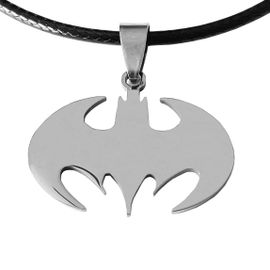 Zense - Collier Avec Pendentif Batman Avec Côté Brillant Et Côté Brossé Zp0259