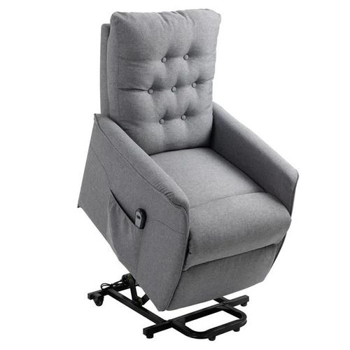 Fauteuil De Relaxation Électrique Fauteuil Releveur Inclinable Avec Repose-Pied Ajustable Lin
