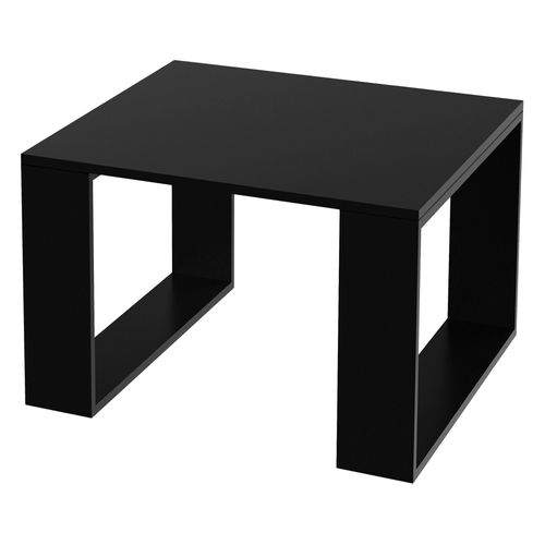 Table Basse 65x65x40 Cm Noire En Panneau De Particules Ml-Design