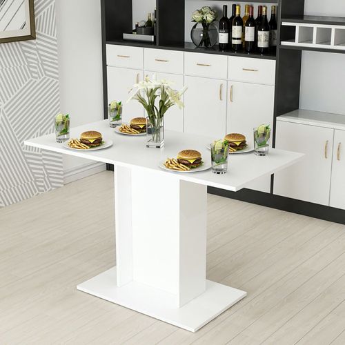 Table De Salle À Manger Galten Pour 4 Personnes 75 X 120 X 60 Cm Blanc