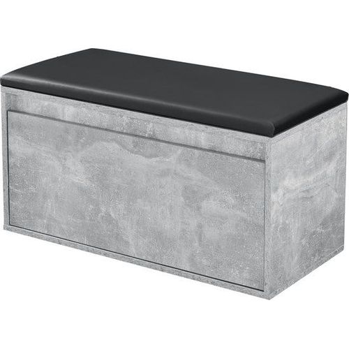 Meuble À Chaussures Design Avec Tiroir Pour 3 Paires 80 X 39 X 45 Cm Effet Béton Noir