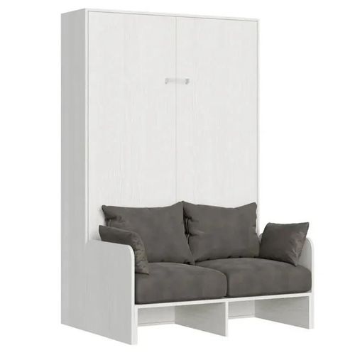 Lit Escamotable Vertical 140 Kentaro Sofa Frêne Blanc