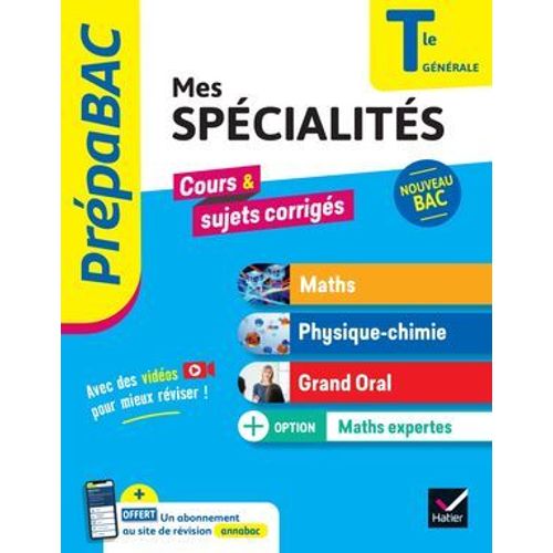 Prépabac - Mes Spécialités Maths, Physique-Chimie, Grand Oral & Maths Expertes Tle - Bac 2026