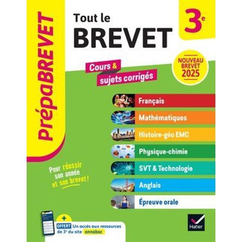 Prépabrevet - Tout Le Brevet 2025 - 3e (Toutes Les Matières)