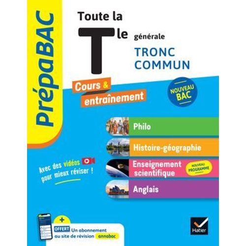 Prépabac - Toute La Tle Générale (Tronc Commun) - Bac 2025 (Toutes Les Matières)