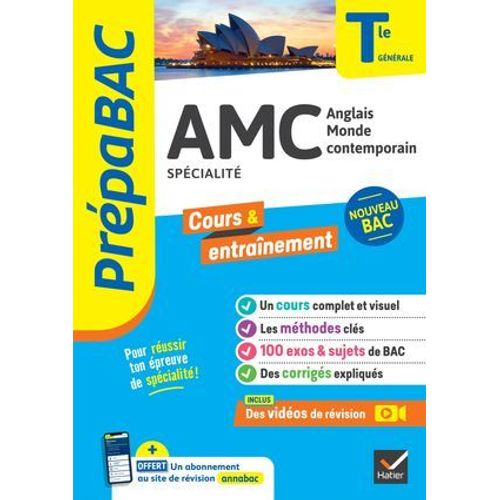 Prépabac - Amc (Anglais Monde Contemporain) Tle Générale (Spécialité) - Bac 2025
