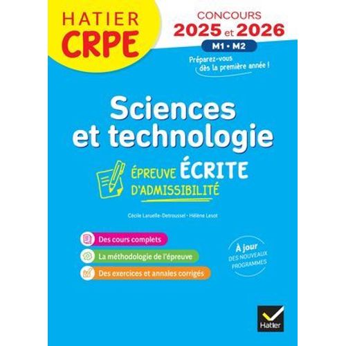 Sciences Et Techno - Crpe 2025-2026 - Epreuve Écrite D'admissibilité