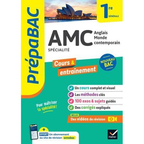 Prépabac - Amc (Anglais Monde Contemporain) 1re Générale (Spécialité)