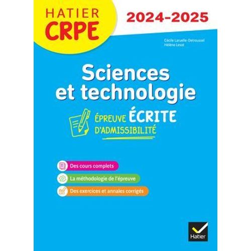 Sciences Et Techno - Crpe 2024-2025 - Epreuve Écrite D'admissibilité