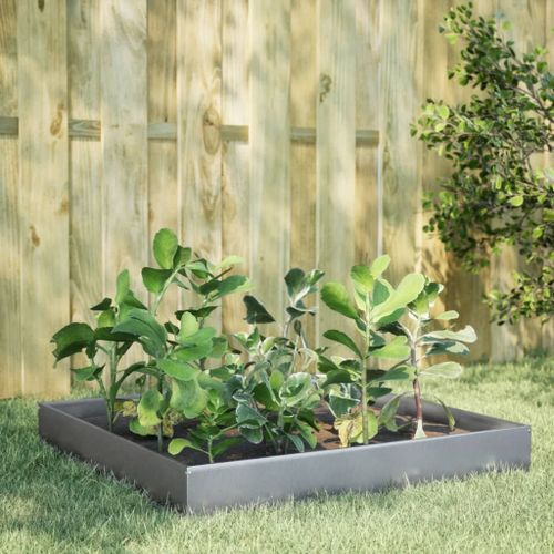 Vidaxl Lit Surélevé De Jardin 100x100x26 Cm Acier Inoxydable