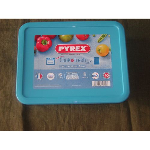 Plat À Four Pyrex "Cook Fresh" 25cmx19cm [2,6 Litres] (Avec Couvercle)