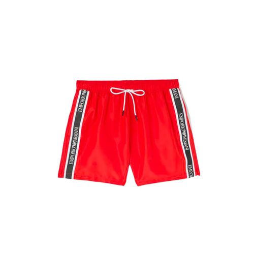 Maillot De Bain Emporio Armani Line Eagle Homme Rouge