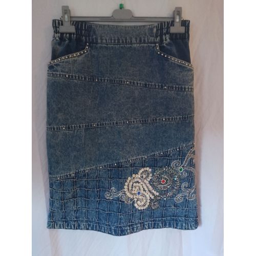 Jupe En Jeans Avec Strass