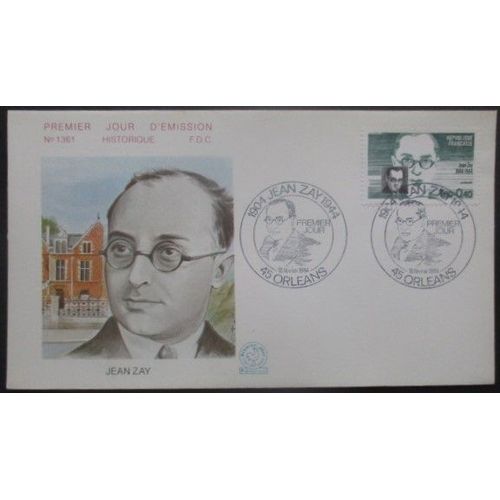 France Fdc Jean Zay 18-02-84 Orléans