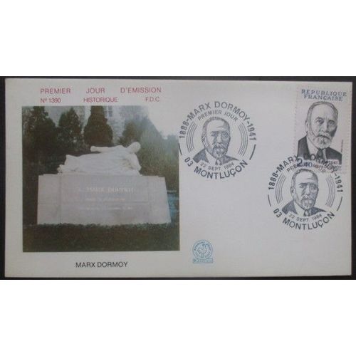 France Fdc Marx Dormoy 22-09-84 Montluçon
