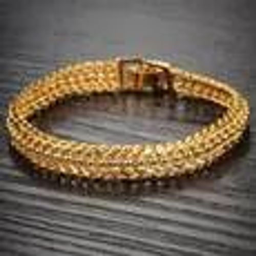 Bracelet En Or Jaune 18 K Plaqué ...Charme Et Délicatesse