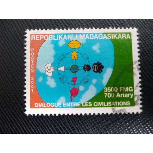 Timbre Madagascar Y T 1826 Année Nations Unies Pour Dialogue Entre Les Civilisations 2001(050409 )