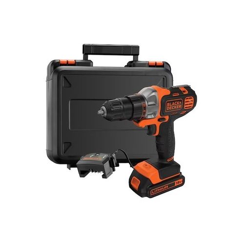 Perceuse-visseuse MULTIEVO - 18V - BLACK + DECKER - avec 1 batterie 18V 1,5Ah - chargeur - coffret - MT218S1A-QW