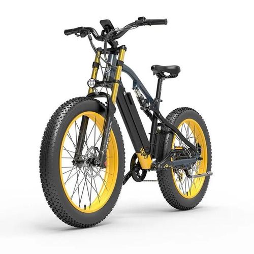 Lankeleisi Rv700 1000w 26 "Fat Bike Double Couronne Fourche Vtt Électrique 16ah 130km 30km-H